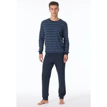 SCHIESSER Schlafanzug Basic Blau 52