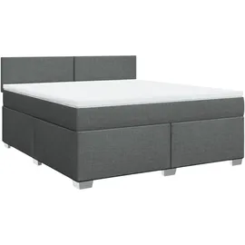 vidaXL Boxspringbett 180 x 200 cm Dunkelgrau