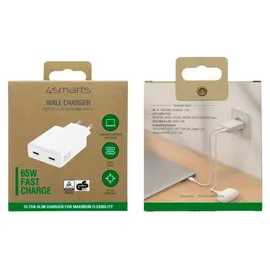 4smarts Netzladegerät PDPlug Slim 65W GaN 2C weiß