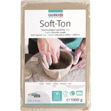 Glorex Soft-Ton weiß, 1000 g Bastelmaterial