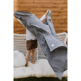 LOOLAY Musselin Bettüberwurf 150 x 200 cm Blau