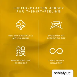 schlafgut Knitted Jersey Gelb 135 x 200 cm + 80 x 80 cm