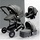 TPFLiving Kombi-Kinderwagen 3in1 Set - Modell 2 Stoff - Khaki