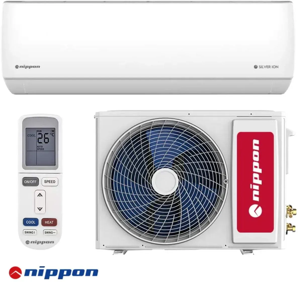 Inverter-Klimaanlage Nippon KFR 12DC + KFR 12DC SILVER ION 2 / 12 000 BTU