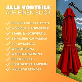 Kingsleeve Mali Ø 350 cm Rot