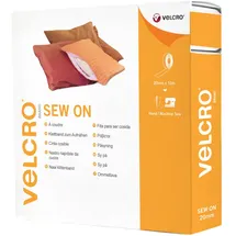 Velcro Brand Klettband zum Aufnähen - 20mm x 10 m Rolle - Schwarz