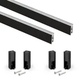 Emuca Garderobenstangen, Schwarz, Metall, 75 cm, Schlafzimmer, Kleiderschränke, Schrankzubehör, Kleiderstange