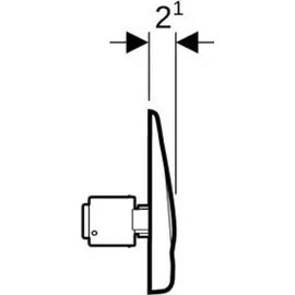 Geberit UR-Strg. mit pneumatischer Spülausl.