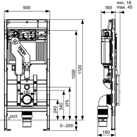 TECE TECElux WC-Modul 400 mit Geruchsabsaugung