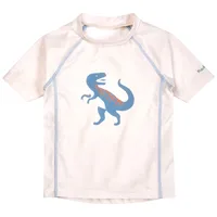 Playshoes Unisex Kinder Badeshirt Rash-Guard-Shirt, Ecru Dino, 86 cm-92 cm