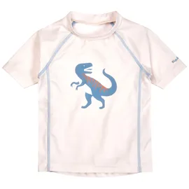 Playshoes Unisex Kinder Badeshirt Rash-Guard-Shirt, Ecru Dino, 86 cm-92 cm