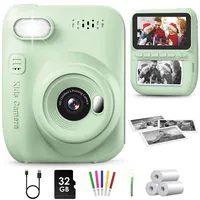 GREENKINDER Sofortbildkamera Kinder,14MP 3.0 Zoll Bildschirm Kinderkamera Sofortbildkamera mit 32G Karte,1080P Kamera Kinder Sofortdruck,Geburtstagsgeschenk Spielzeug für Jungen und Mädchen 3-12 Jahre