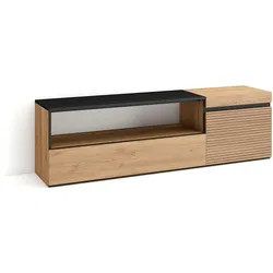 SKRAUT HOME Wohnzimmer-TV-Schrank, Viel Stauraum, 150x35x45cm, Für TV-Geräte bis 65“, Wohnzimmer-TV-Schrank, Moderner Stil, Eiche - 431_1