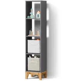 livinity® Kinderregal Mailo 35,2 x 159,5 cm Eiche grau