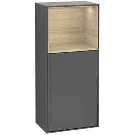 Villeroy & Boch Finion Seitenschrank F50, F500PCGK 41,8x93,6x27cm, links, Regal oben Oak Veneer, Anthracite matt