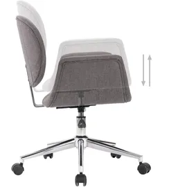 vidaXL Bürostuhl Drehbar Stoff Grau