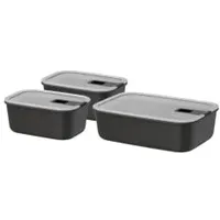 Mepal EasyClip Frischhaltedose Set nordic black 2 x 0,7 l + 1 x 1,5 l