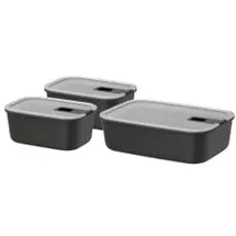 Mepal EasyClip Frischhaltedose Set nordic black 2 x 0,7 l + 1 x 1,5 l