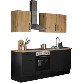 BASIC by Balculina Küchenzeile Turin 210 cm schwarz