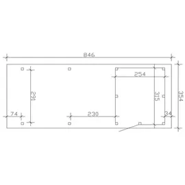SKANHOLZ Emsland mit Abstellraum 3,15 x 7,38 m Eiche hell inkl. Alu-Dachplatten