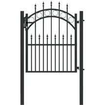 GAH Alberts Einzeltor 120 x 96 cm Bordeaux/Anthrazitgrau Metall