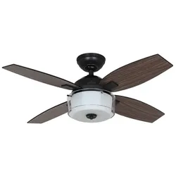 Casafan Central  Park 107, zweifarbige hellschwarze Fächer mit Luce, Hunter