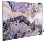 DEQORI Schlüsselbrett 'Violette Gesteinsader', (1 St), Schlüsselhalter Schlüssel Haken Schlüsselboard modern Schlüsselleiste lila
