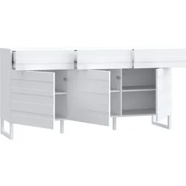Forte Sideboard FORTE "Bretania", weiß, B:164,6cm H:82,4cm T:41,6cm, Spanplatte, Sideboards