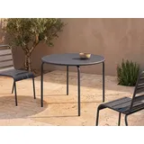 vente-unique Gartentisch Ø 110 x 74 cm Dunkelgrau