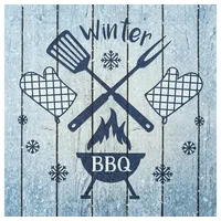 Home fashion Home Fashion®, Winter BBQ Lunch-Servietten aufgefaltetes Maß