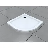 Buylando - 90x90 Cm Viertelkreis Duschtasse – Flache Acryl Duschwanne – Mit 5 Cm Höhe - R55