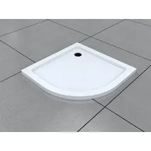Buylando - 90x90 Cm Viertelkreis Duschtasse – Flache Acryl Duschwanne – Mit 5 Cm Höhe - R55