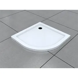 Buylando - 90x90 Cm Viertelkreis Duschtasse – Flache Acryl Duschwanne – Mit 5 Cm Höhe - R55
