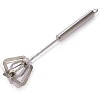 Handmixer – Edelstahl Hand Push Schneebesen Mixer – Tolles Werkzeug als Eierschläger – Sahnebereiter – Handrührer – Küchenhelfer zum Mischen