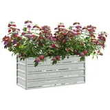 vidaXL Garten-Hochbeet verzinkter Stahl 100 x 40 x 45 cm Silber