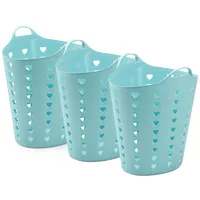 Kreher Kreher® flexibler Wäschekorb, Mehrzweckkorb, gelocht in Pink oder