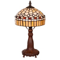 BIRENDY Stehlampe Birendy Tischlampe Tiffany Style Moaikmotiv Tif145 Motiv Lampe Dekorationslampe
