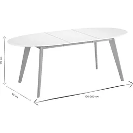 miliboo Leena 150 x 75 x 90 cm weiß