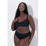 Ulla Popken Damen bis 64 | Bikinislip Unterteil Uni Sonnenschutz UPS 20+ elastisch schwarz DE 54 / FR 54 (UK 26)