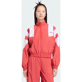 adidas BLOCKED WASHED ZIPPED TRACKTOP Trainingsanzug Rot XL