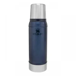 Stanley CLASSIC VAKUUM-FLASCHE 0.75 Liter, Nighfall blau, doppelwandige Vakuumisolierung, Trinkbecher