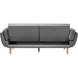Bessagi Home Schlafsofa Cora Grau Samt