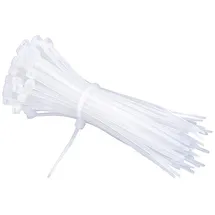 V-Tac Kabelbinder, Breite 2,5 mm, zum Binden von Drähten, Elektrikern, Büro, DIY, (2,5 x 100 mm, Weiß) (packung 100 Stück - V-tac