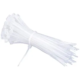 V-Tac Kabelbinder, Breite 2,5 mm, zum Binden von Drähten, Elektrikern, Büro, DIY, (2,5 x 100 mm, Weiß) (packung 100 Stück - V-tac