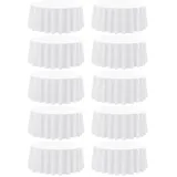 10 Packungen weiße runde Polyester-Tischdecken 228 cm, runde Tischdecke Flecken- und knitterfrei waschbare Tischdecke für Hochzeiten, Partys, Bankette, Buffettische, Feiertage, Esstische dekorieren