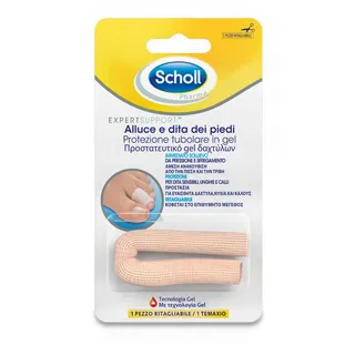 Scholl Protezione Tubolare in Gel per Alluce e Dita dei Piedi, 1 Pezzo