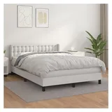 vidaXL Boxspringbett 140 x 200 cm Weiß