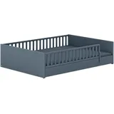 Paidi Bett Little Flo 140 x 200 cm Dekor Mattblau