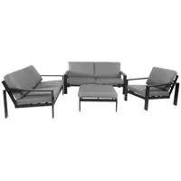 Home Deluxe Rio XL Lounge-Set schwarz/grau