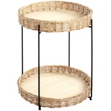 Haku-Möbel HAKU Möbel Beistelltisch Holz braun 42,0 x 42,0 x 49,0 cm